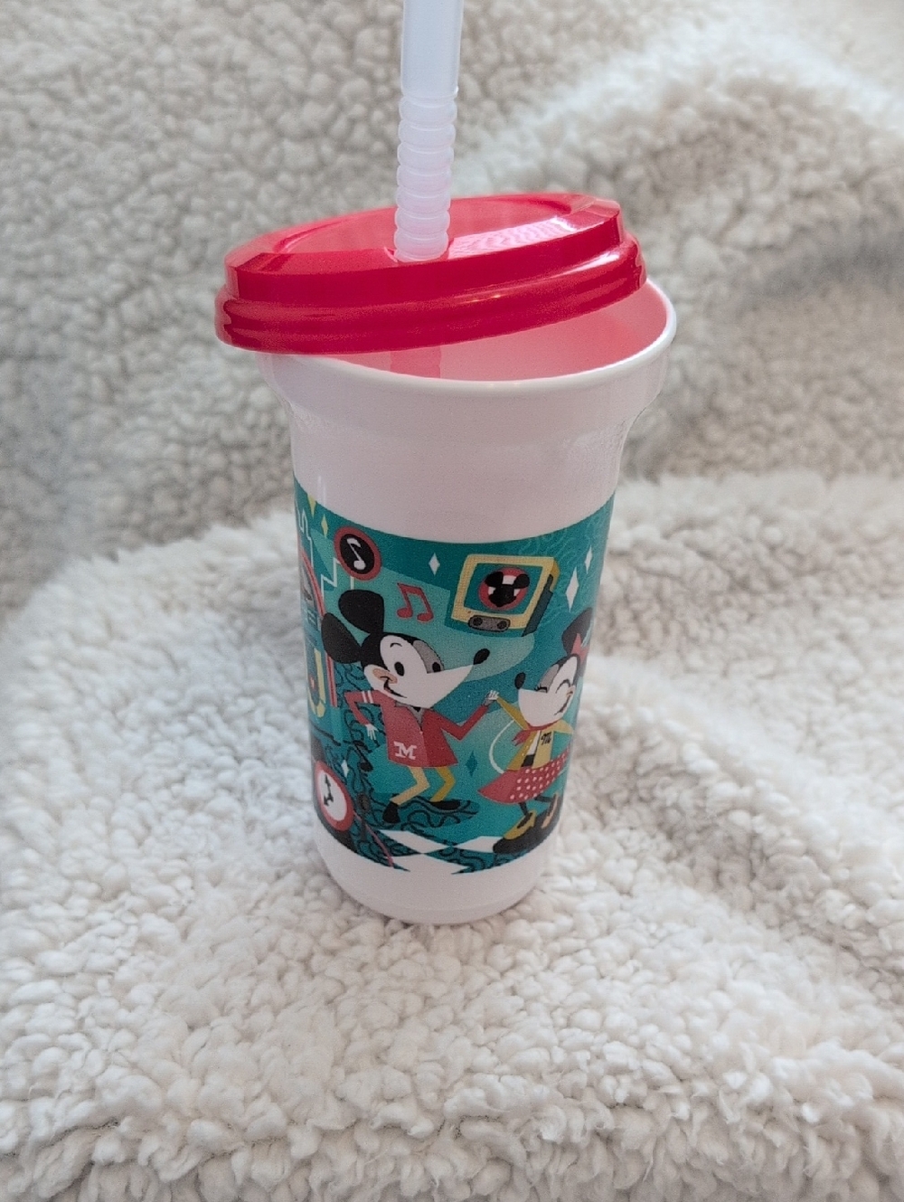 Walt Disney World 50s Prime Time Mickey & Minnie Retro Cartoon Souvenir Cup
